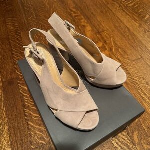 Vince Camuto Slingback Suede Platform Sandal